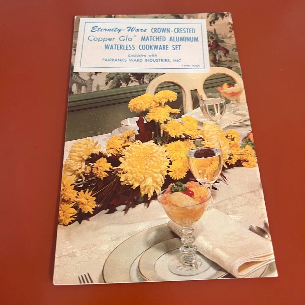 Vintage 1949 Waterless‎ Cooking Recipe Booklet Eternity-Ware Copper Glo Aluminum